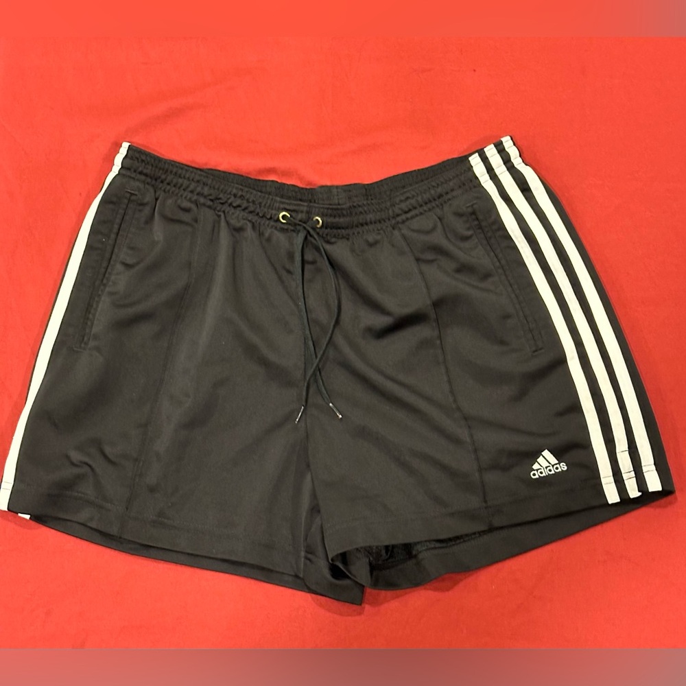 Adidas women’s black shorts - large